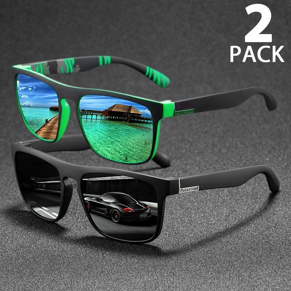 2pcs/set Popular Square Polarized Sunglasses UV Protection Sports Glasses Men Women UV400 Eyewear Gifting for Family Friend