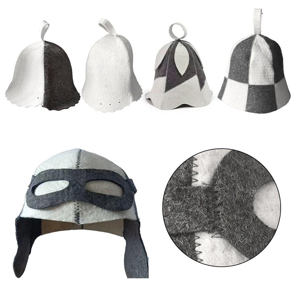 Breathable Design Felt Sauna Cap Pilot Sauna Hat Ear Protection