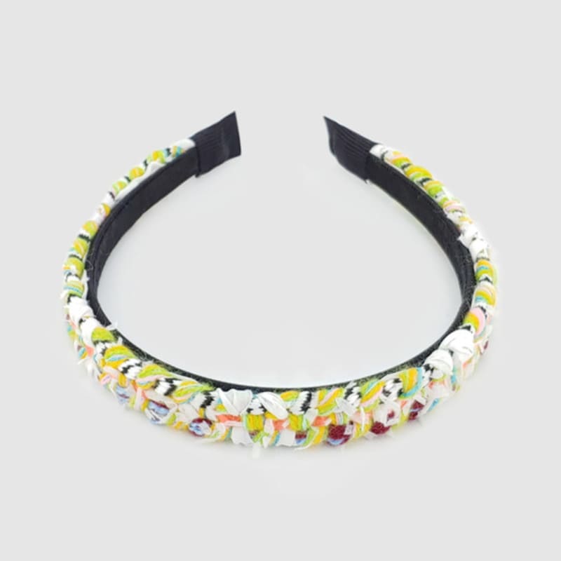 LALA Tweed Hairband P-Olive