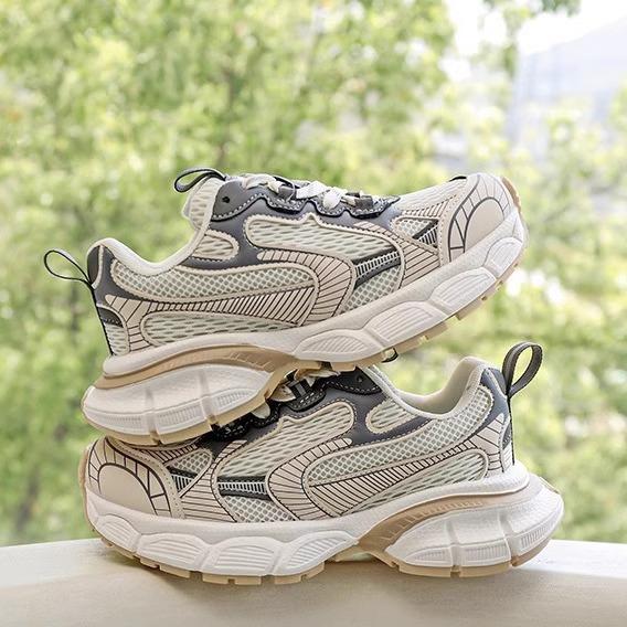 Dad Shoes Women 2025 New Spring Little White Shoes Platform Heightening Shoes Children Ins Trendy Versatile Niche Casual Shoes