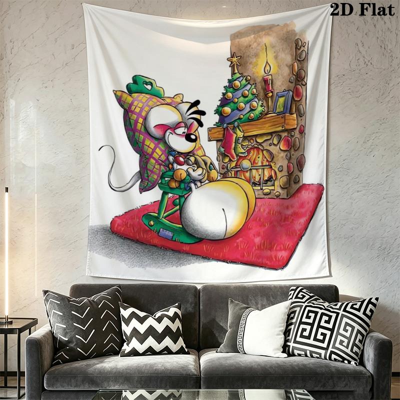 Diddl Wall Tapestry Aesthetic Wall Hanging Printed Fabric Blanket Decorative Tapestries for Bedroom Living Room Home Decor