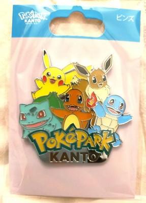 Pokepark kanto 2026 Pins Pikachu Eevee Bulbasaur Charmander Squirtle JP