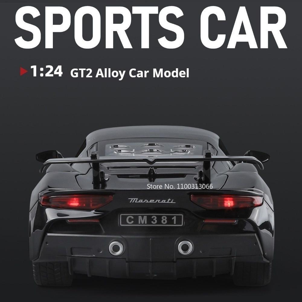 1:24 GT2 Valkyrie Model Toys Alloy Diecast Cars Doors Opened with Light Music Pull Back Miniature Vehicle Sports Car Toy for Boy