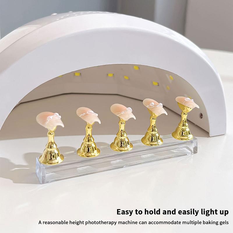 5/10 Pcs Magnetic Nail Stand For Press On Nails Display Fake Nail Nail Tips Practice Holder Beginner Diy