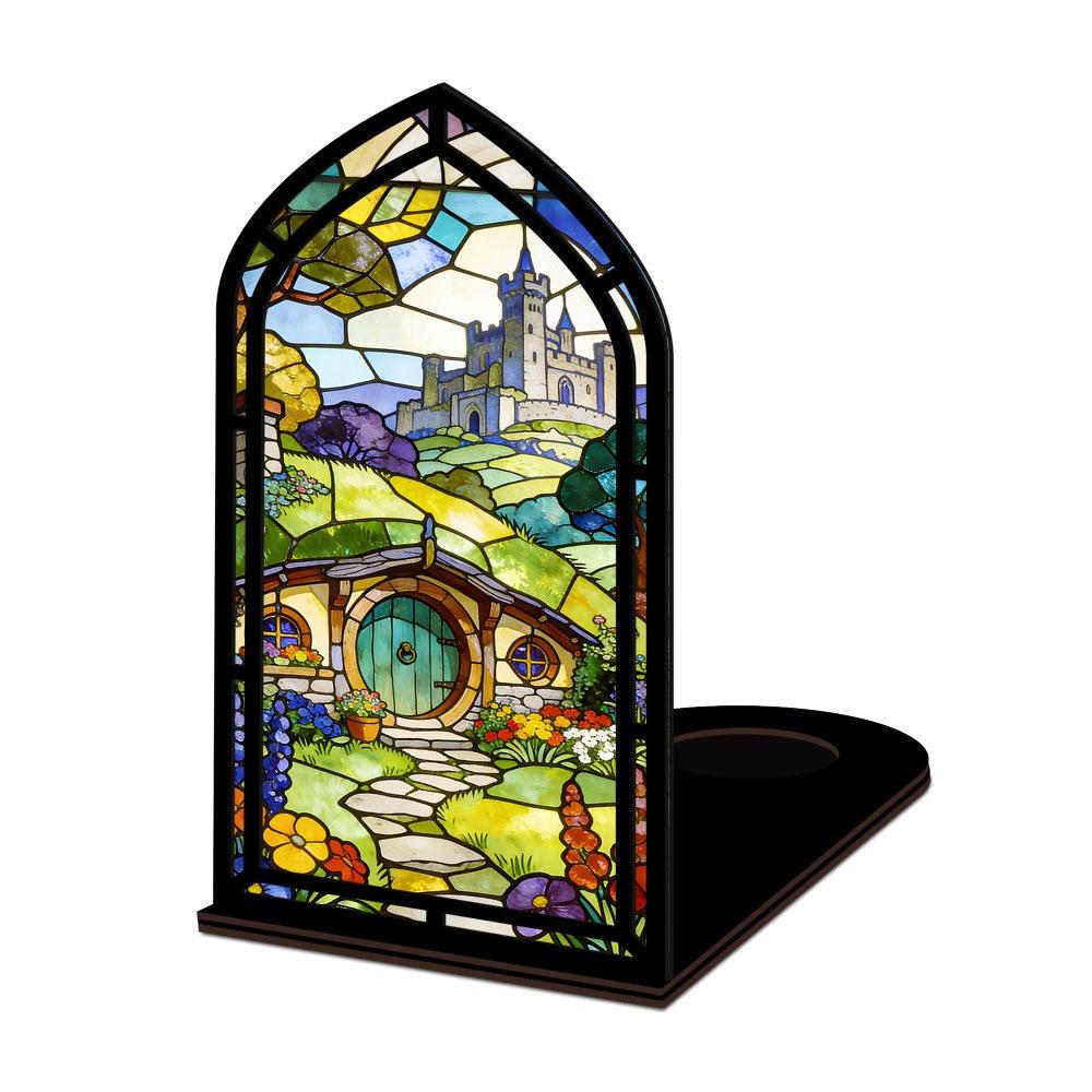 Gothic Arch Design Book Nook Acrylic Light-transmitting Table Setting  Tabletop Display