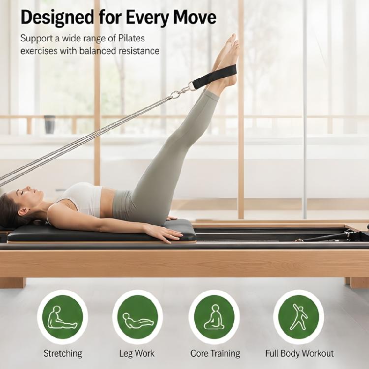 Home Fitness Reformer Spring Accessory for Pilates Users, Metal Wire Replacement Part with Steady Resistance Feel