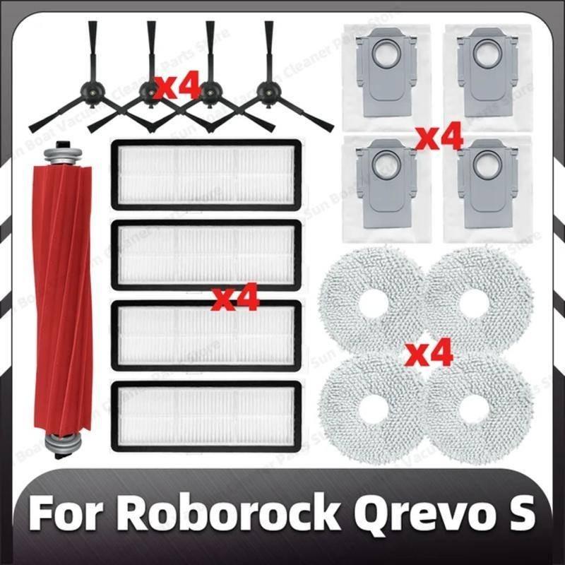 Suitable for Roborock Qrevo S / Qrevo Pro / P10 Pro Robot Vacuum Cleaner Accessories Main Side Brush Filter Mop Dust Bag Spare Parts