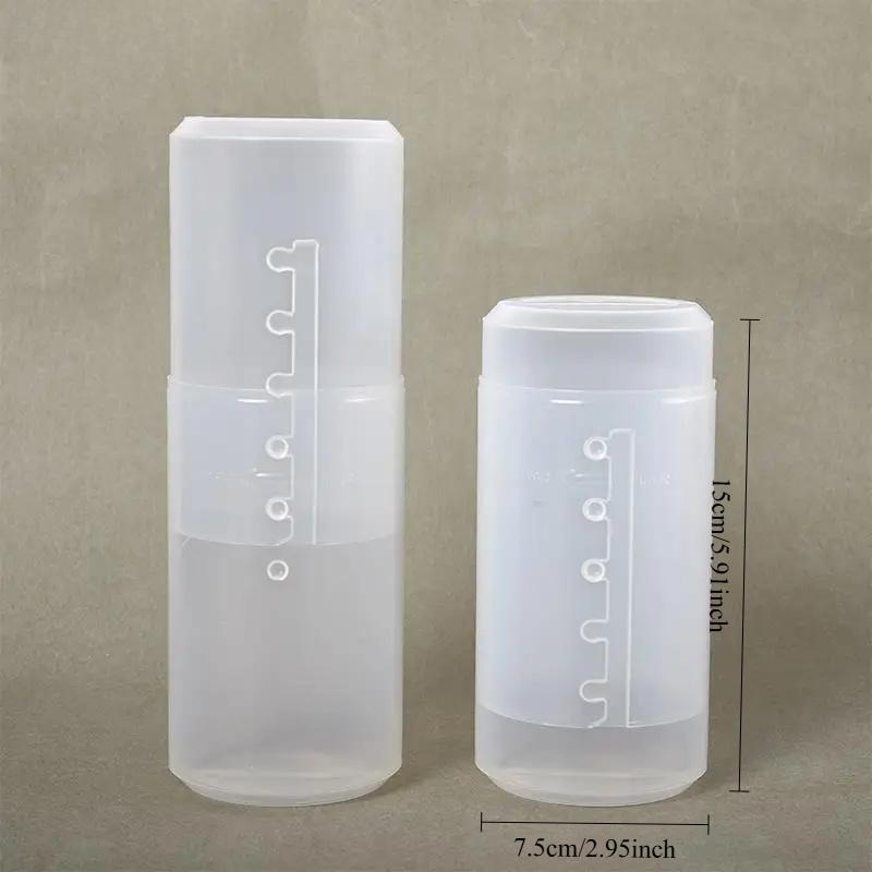 

1 PC Adjustable Height PVC Makeup Brush Holder Display Storage Cup Organizer with Lid