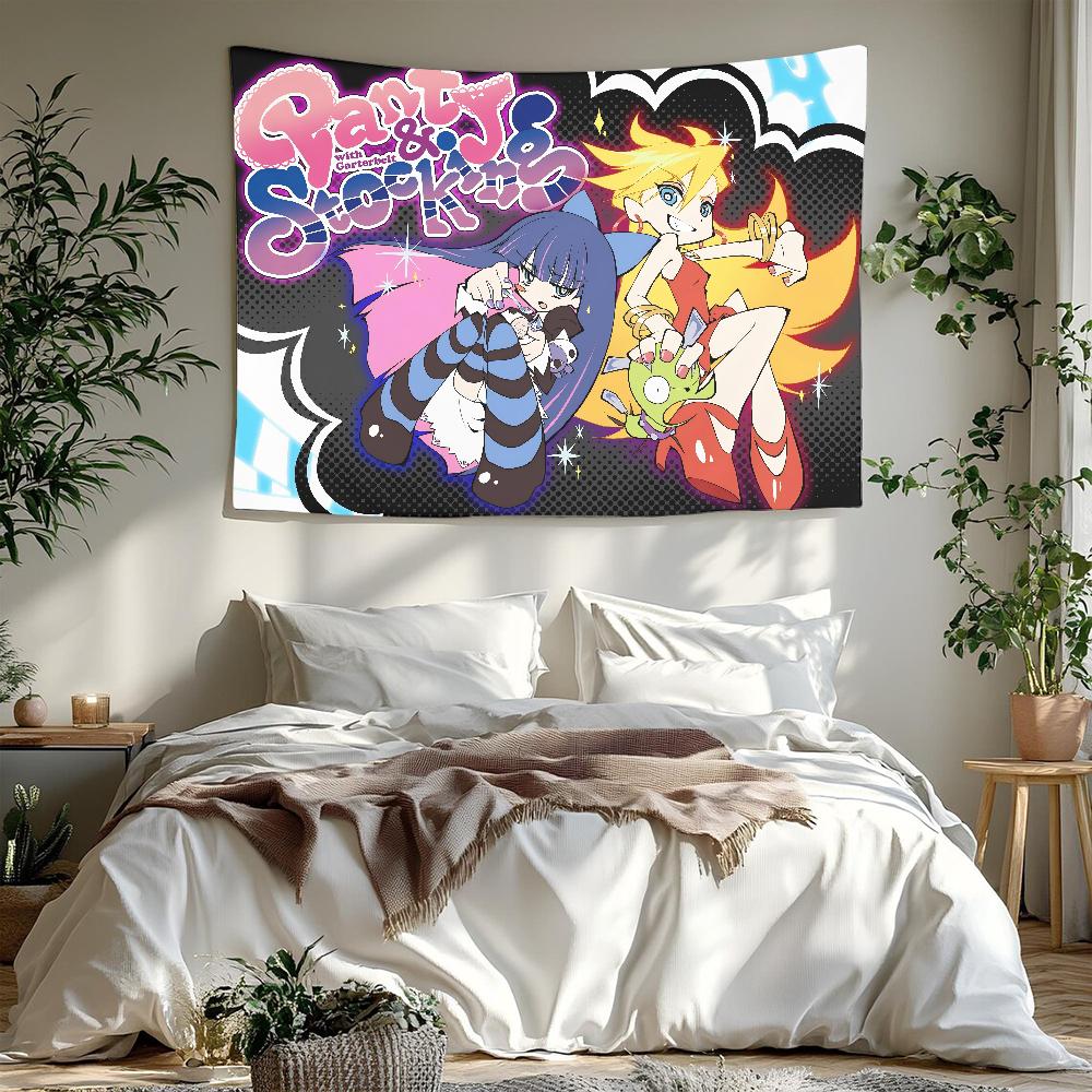 Anime Tapestry Panty And Stocking Colorful Wall Hanging Bohemian Wall Tapestries Mandala Wall Hanging Sheets Spruces Up Dorms