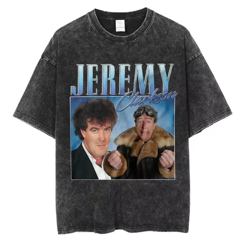 Jeremy Clarkson Funny Inaudible Wasged Vintage Washed T Shirt Men Humor Fashion Tees Casual Cotton Oversized T Shirts Streetwear