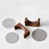 Walnut Espresso Coffee Filter Holder for 51mm/53mm/58mm Coffee Filters Universal Filter Storage Rack Coffee Puck Screen Stand