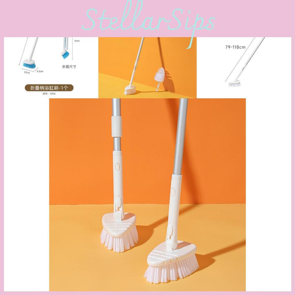 Plastic Extendable Floor Brush For Bathroom Cleaning And Hard To Spaces Reach