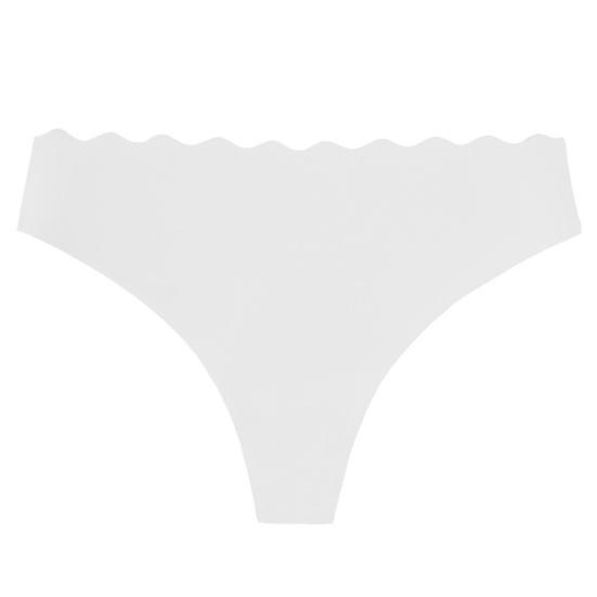 Women's Seamless Thong Sexy Low Rise Wavy Edge No Show Bikini Panties Ladies Invisible Stretch Cheeky Underwear