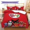 Bing Custom Name Pattern Bedding,Quilt Set Quilt Cover Pillowcase Home Birthday Gift(1 * duvet cover + 2 * pillowcase, without core)