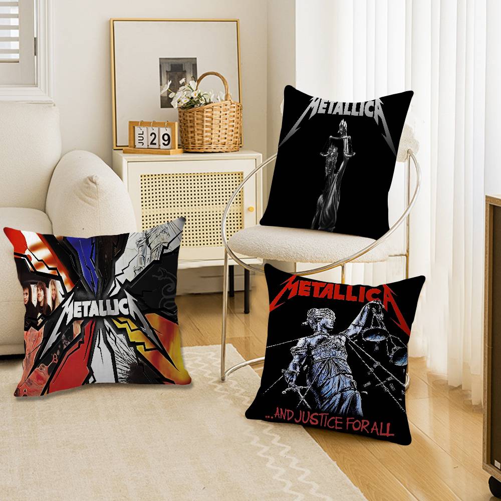 Band M-METALLICA Cool Office Cushion Pillowcase Car Cushion Cover45X45CM Lumbar Pillowcase Sofa Pillowcover