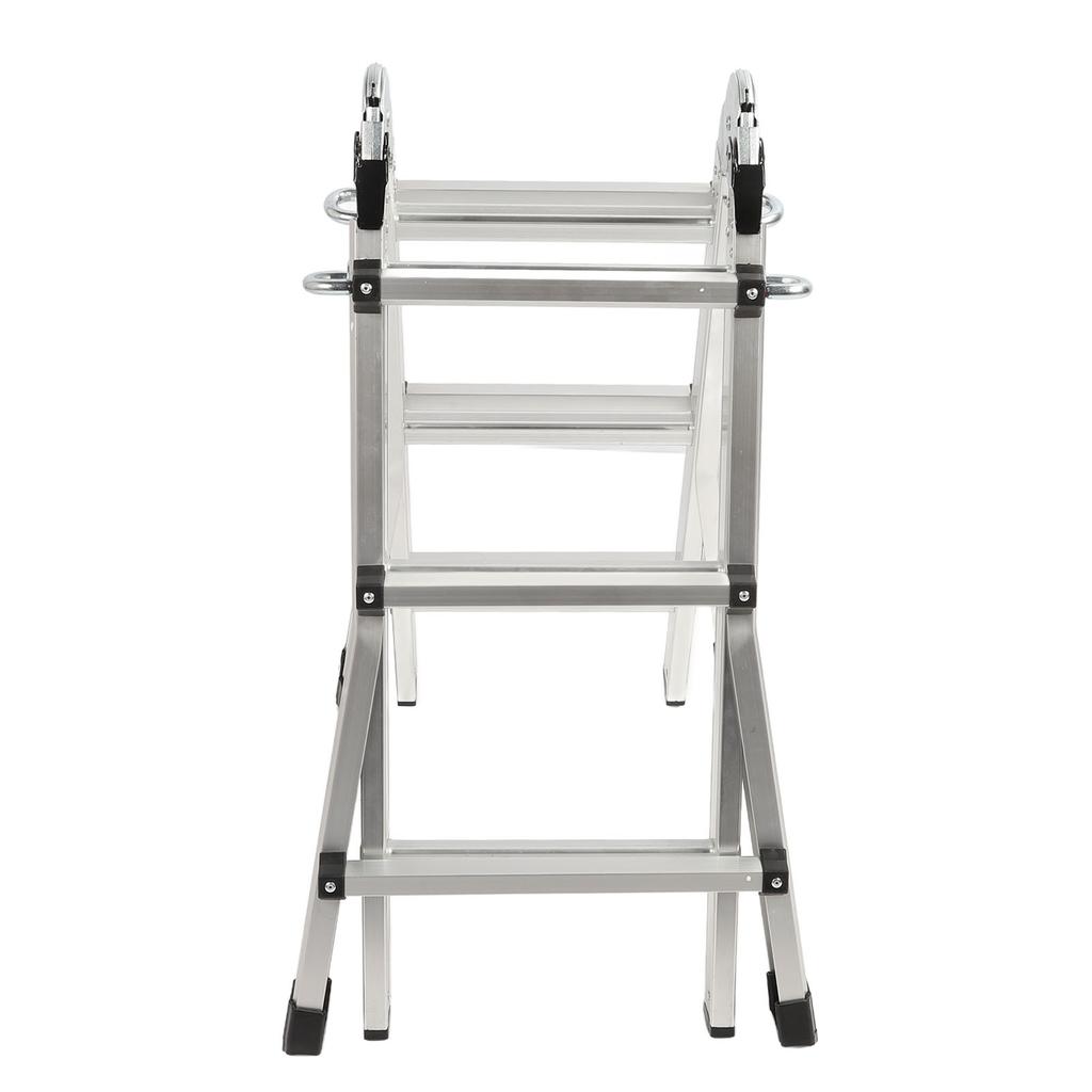 Scară telescopică Scară pliabilă cu cadru din aliaj de aluminiu Scară cu extensie cu picioare largi Sarcină de 330 lb