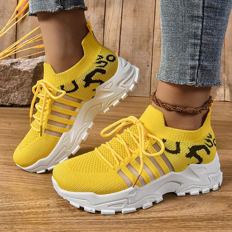Dámské vycházkové boty Měkká podrážka Protiskluzové tenisky pro maminky Prodyšné síťované boty Módní ležérní jednoboty