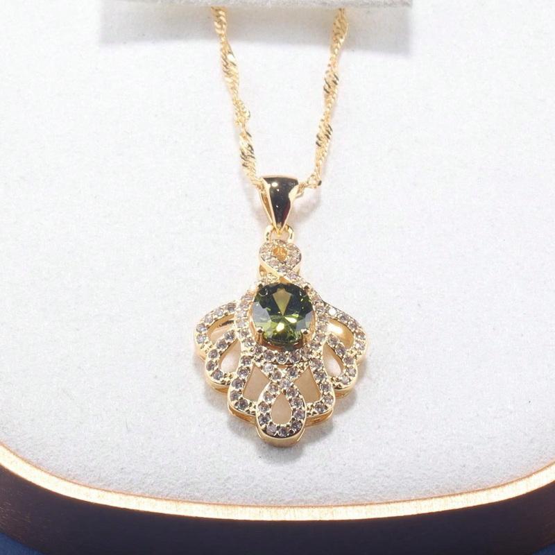 12-Colors Luxury Quality Big Jewelry Set Wedding Ring Adjustable Necklace And Earrings Bridal Accessories Charm Chain Bracelet