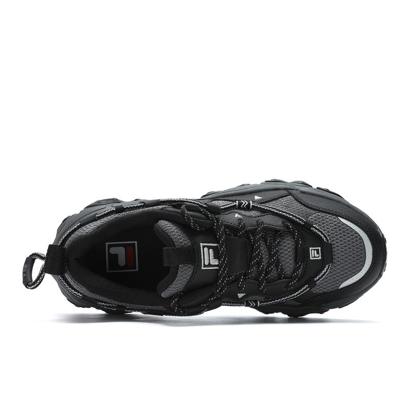 New FILA FLUID 5 Abrasion Resistant Low top Running Shoes Women's Black Gray F12W442115FBV