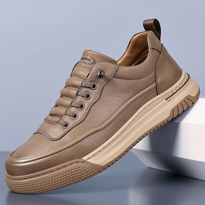 Cow Leather Men's Board Shoes Designer Soft-soled Casual Platform Sneakers Men Spring Autumn Sports De Hombre