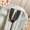Korean Version Versatile Solid Color Pleated Backpack Men's Casual Backpack Women's Travel Bag Junior High School High School Student Schoolbag