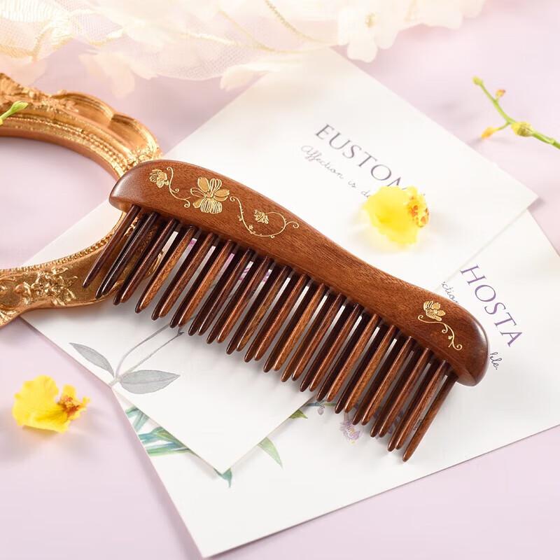 Tan Mujiang Lacquer Art Scalp Massage Comb