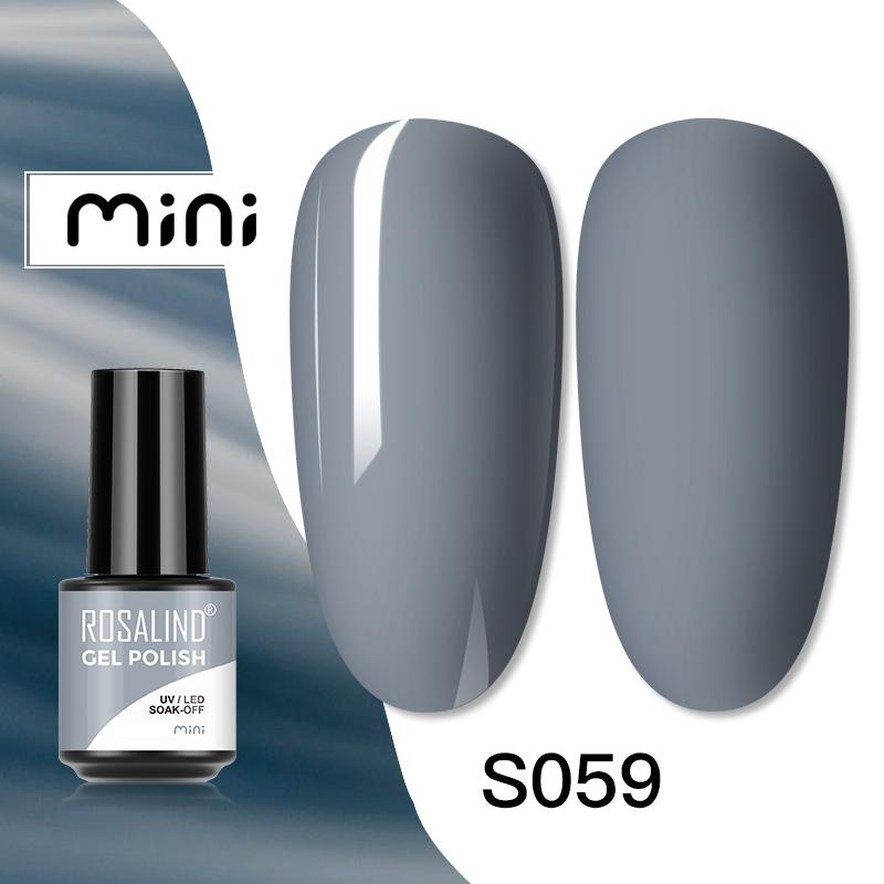 ROSALIND Mini Pure Color Gel 80 Colors Nail Polish Soak Off UV LED Gel Polish Varnish Lacquer Semi Permanent Base Top Coat For Nail Art Design