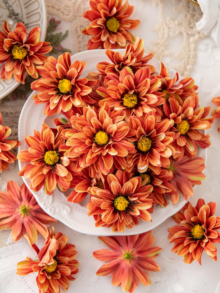 10/20PCS Small Daisy Artificial Flowers Home Room Table Decor Wreaths Wedding Bridal Accessories Clearance Headwear Brooch Gifts