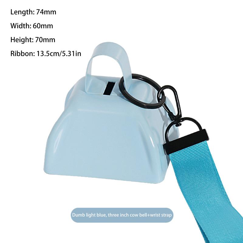 Loud Iron Cowbell with Wrist Rope for Effective Noise in Outdoor Races and Events