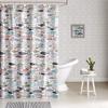 Karpfen Cartoon See Fische Duschvorhang Blau Vintage Fische Duschvorhänge Badezimmer Heimdekor Sets Polyester Stoff Mit Haken