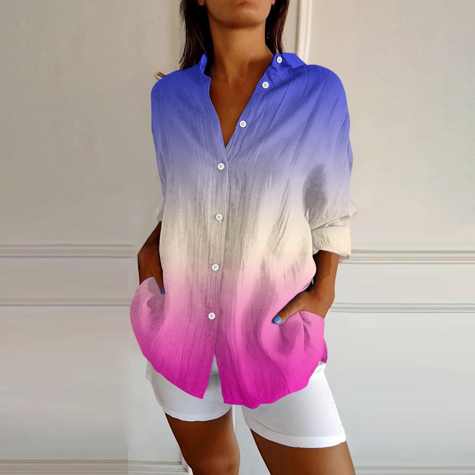 

Жіночі сорочки на ґудзиках, бавовняно-лляні, з довгим рукавом, сорочки для сукні, повсякденні літні топи, робочі блузи XXL