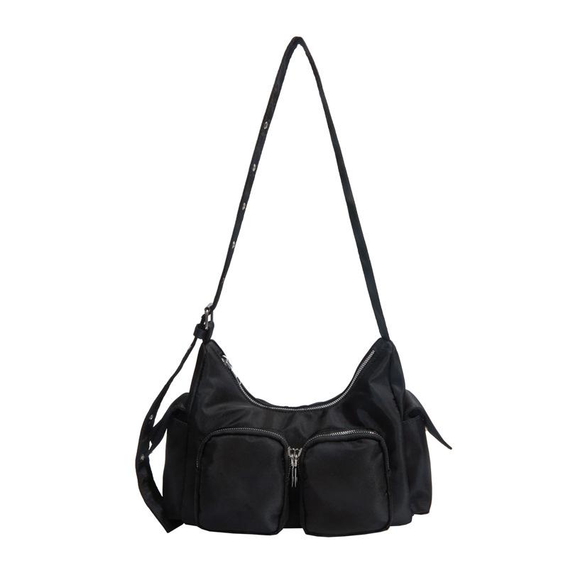 

Premium multipocket locomotive armpit bag women s spring new simple casual versatile shoulder messenger bag чёрный