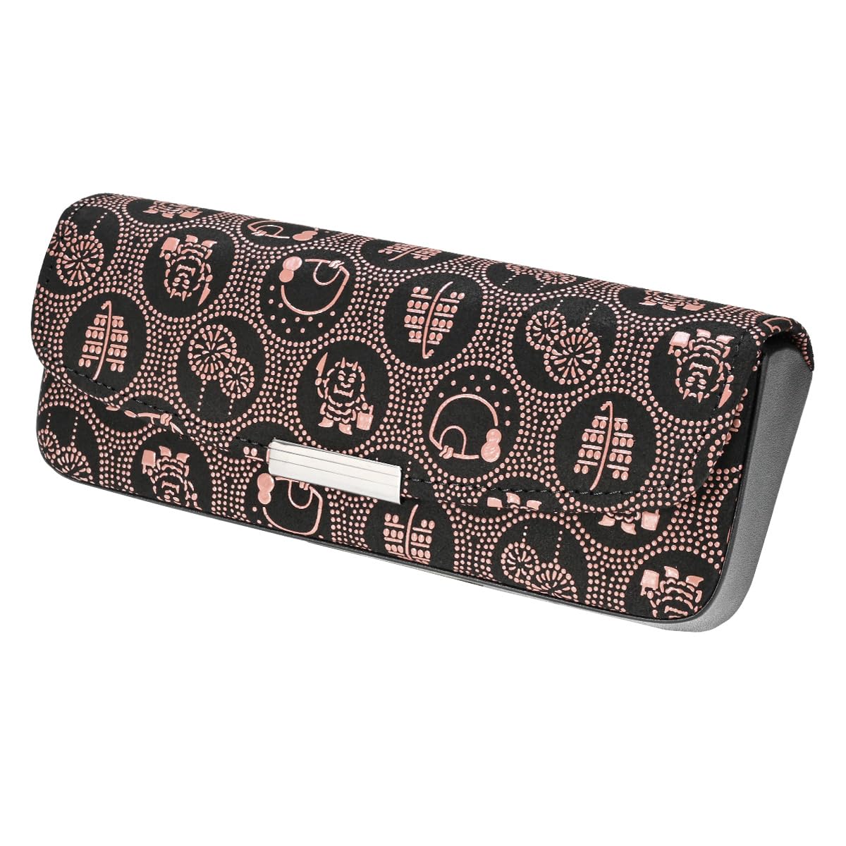 

Очки Inden H Черные с розовым Акита Акита Префектура Лимитированная серия [Inden-ya] Чехол, Оленья кожа, Лак, Узор, 4206-51-AKT,