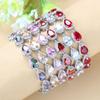 Water Drop Female Bracelet Bangle Natural Crystal Romantic Wedding 12-Colors Fine Jewelry For Women Gift