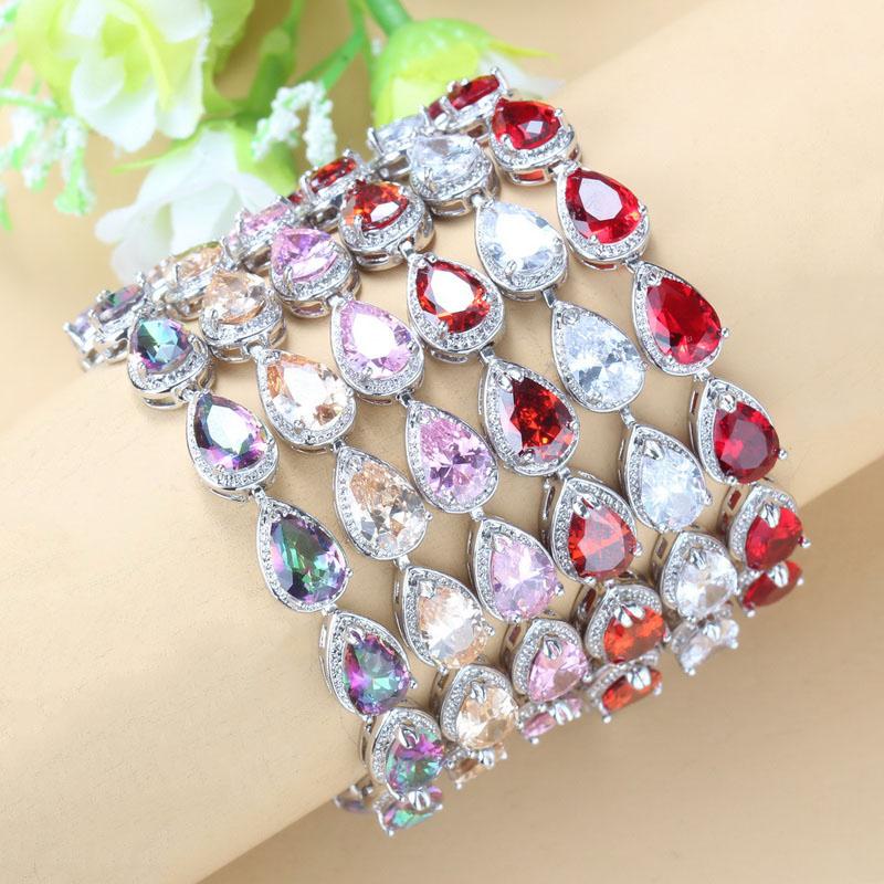 10-Color Health Fashion Jewelry  Cubic Zirconia   Green Female Bracelet Bangle For Women Trendy Accessories