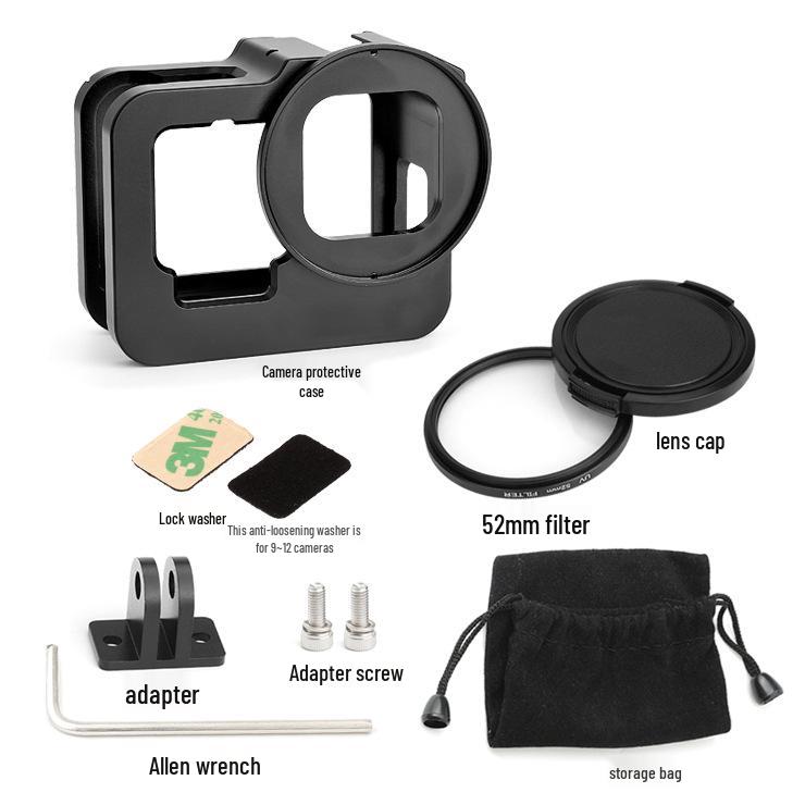 GoPro Hero9-13 Camera Protective Metal Cage with Heat Dissipation for Vlog Photography