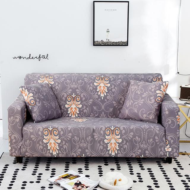 Printed Stretchy Sofa Cover Elastic Polyester Spandex Couch Covers ,Universal Fitted Sofa Slipcover For Sofa Household Furniture Protective Cover