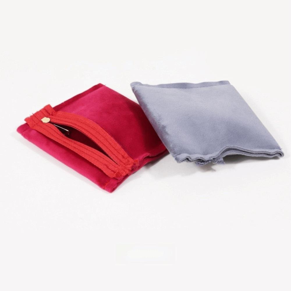 Double-Sided Zipper Jewelry Pouch Zipper Closure Jewelry Storage Bag  Jewelry Packaging