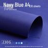 Yuanhao Blue Series A4 Cardstock: Lake Blue, Haze Blue, Navy Blue, Sky Blue, Prussian Blue, Ink Blue - 230G