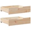 2 Schubladen Unter Dem Bett Mit Rädern, Schminktisch, Schublade Unter Dem Schreibtisch, Multifunktionale Schublade, Massivem Kieferholz