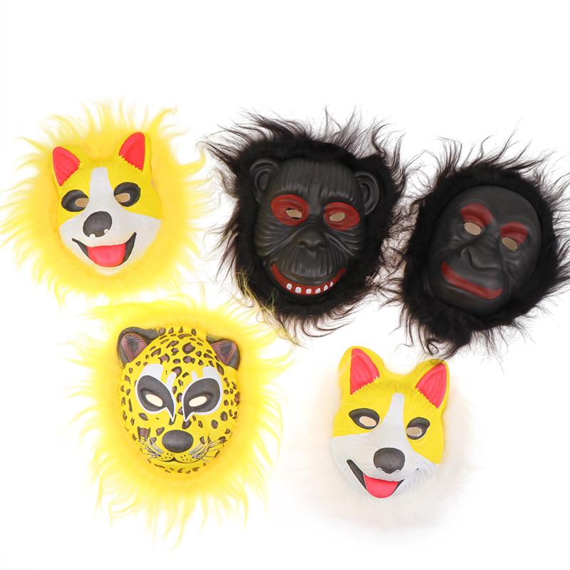 Simulering 3D Eva Djurmask Valp Leopard Schimpansmask Semesterfest Maskerad Cosplaymasker Kostymrekvisita Festtillbehör
