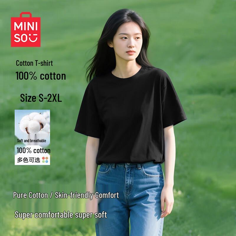 MINISO Women s Pure Cotton Loose-Fit T-Shirt 2XL