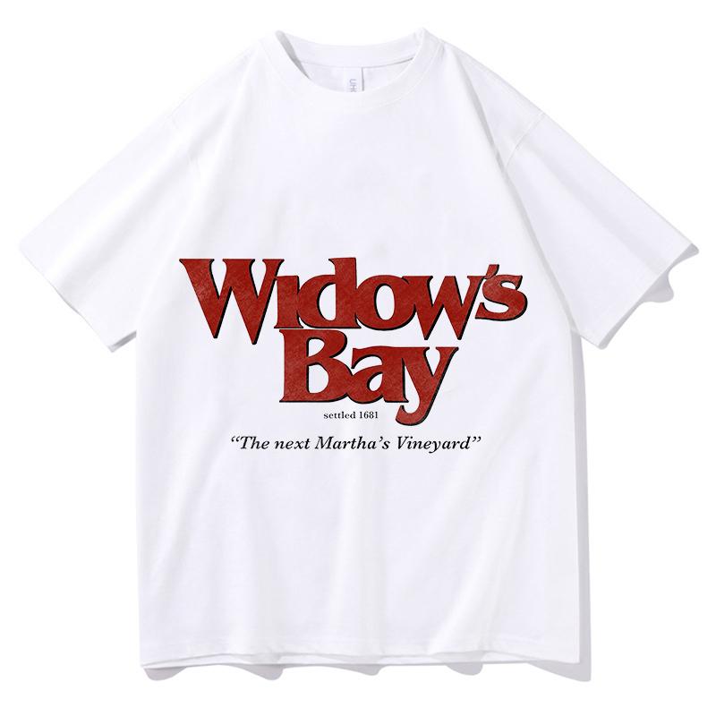 Widows Bay T-Shirt Unisex Mode Lässige T-Shirts Baumwolle Sommer Kurzarm Damen T-Shirt Grafik Merch Ästhetische Harajuku Oberteile