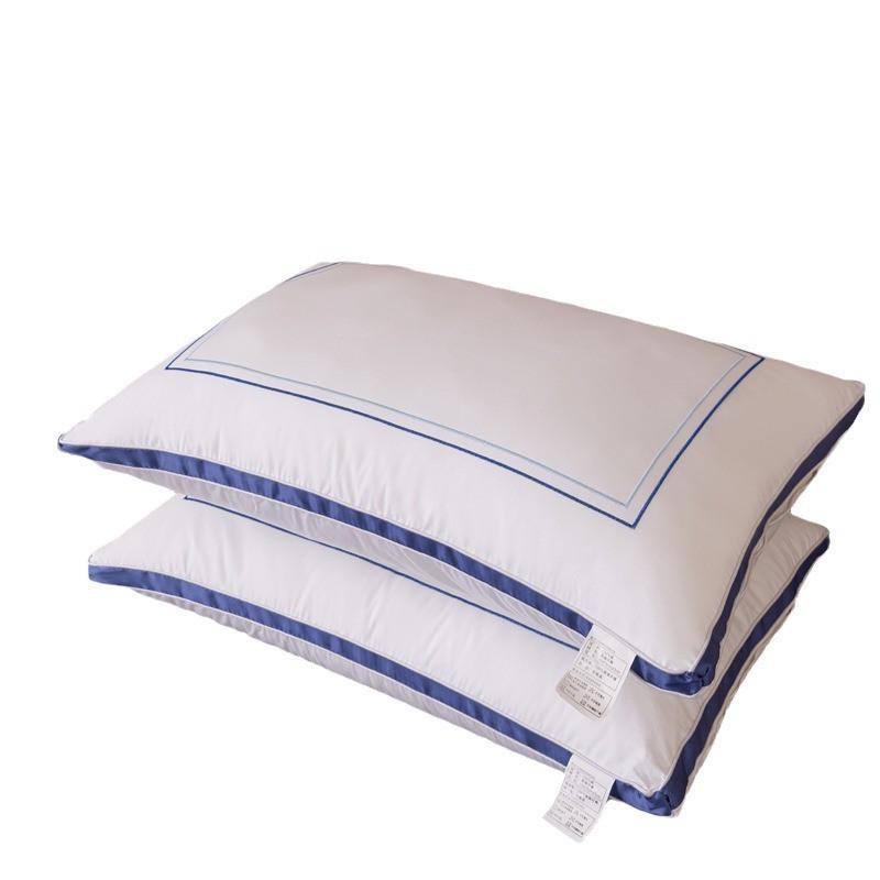 Soft Microfiber Plush Pillow With Brushed Fabric Cover 48x74cm Single Bed Hotel Home Use