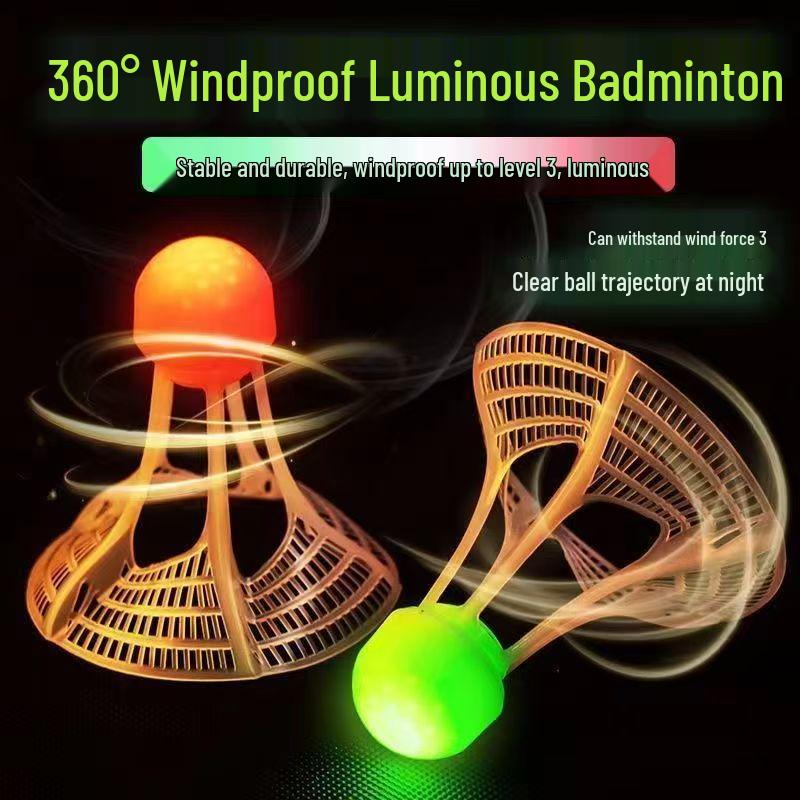 

Luminous Windproof Durable Nylon Shuttlecock for Outdoor Badminton – High Elasticity, Unbreakable Plastic with Light Windproof Shuttlecock [Non-Luminous] Random Color