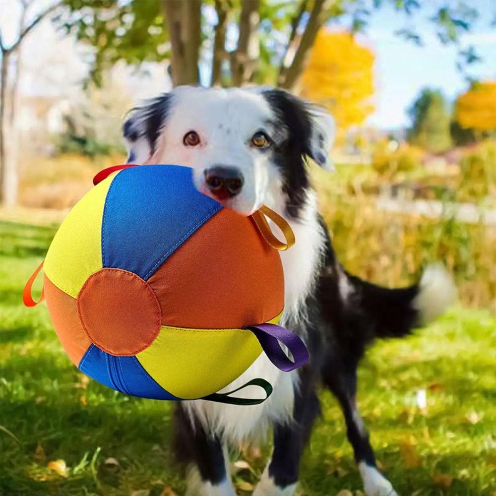 New Inflatable Herding Ball for Dogs Tear-Resistant Outdoor Play Dog Training Ball with Straps Calming Jumbo Ball Border Collie