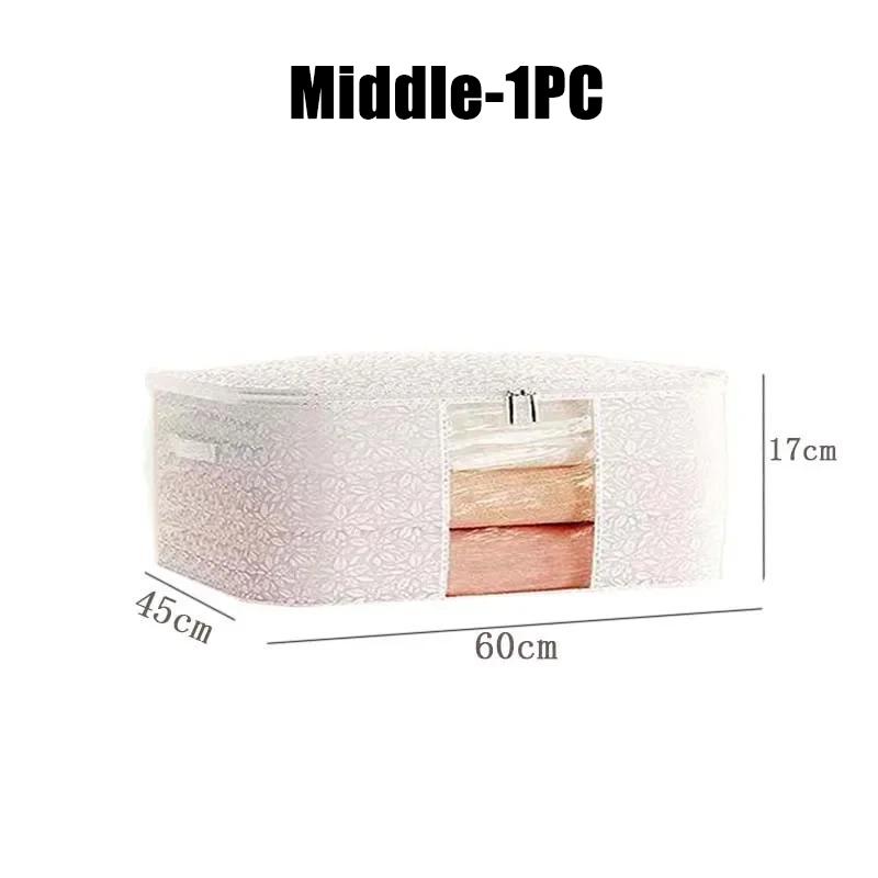 

Видимый ящик для хранения большой емкости, портативный органайзер для одежды для дома с ручками, складной пылезащитный контейнер на молнии для одеял