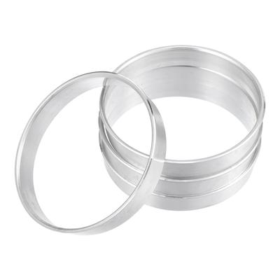Hub Centric Ring Aluminum Alloy Car Hub Center Ring Wheel Replacement Boressor Spacer Silver Tone 4pcs 58.1mm-57.1mm