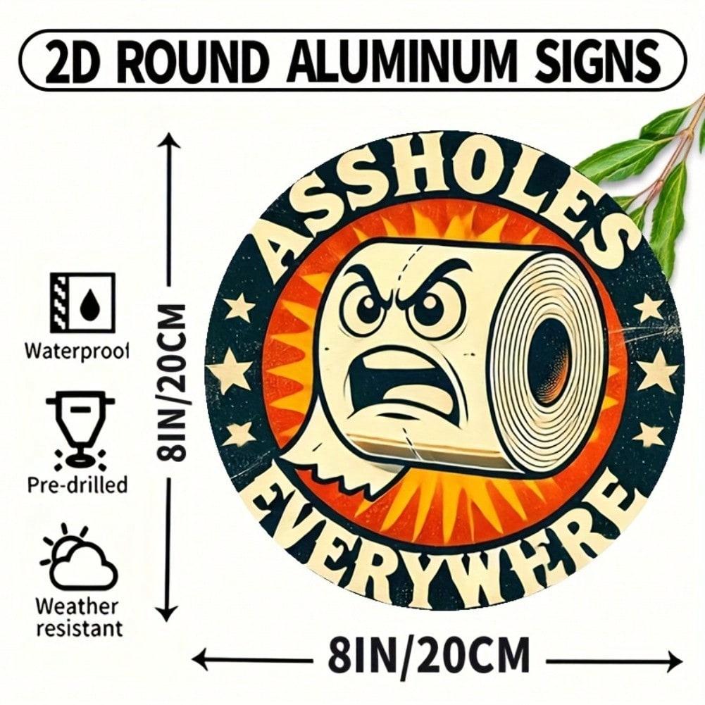Funny Metal Bathroom Wall Art Vintage Toilet Paper Sign Home Office Humor Decor 20x20
