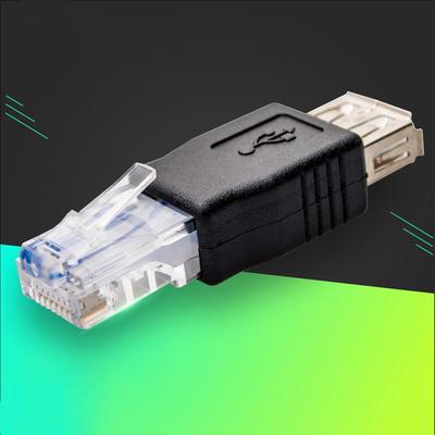 USB A femmina F a Ethernet RJ45 maschio adattatore router presa di rete LAN 